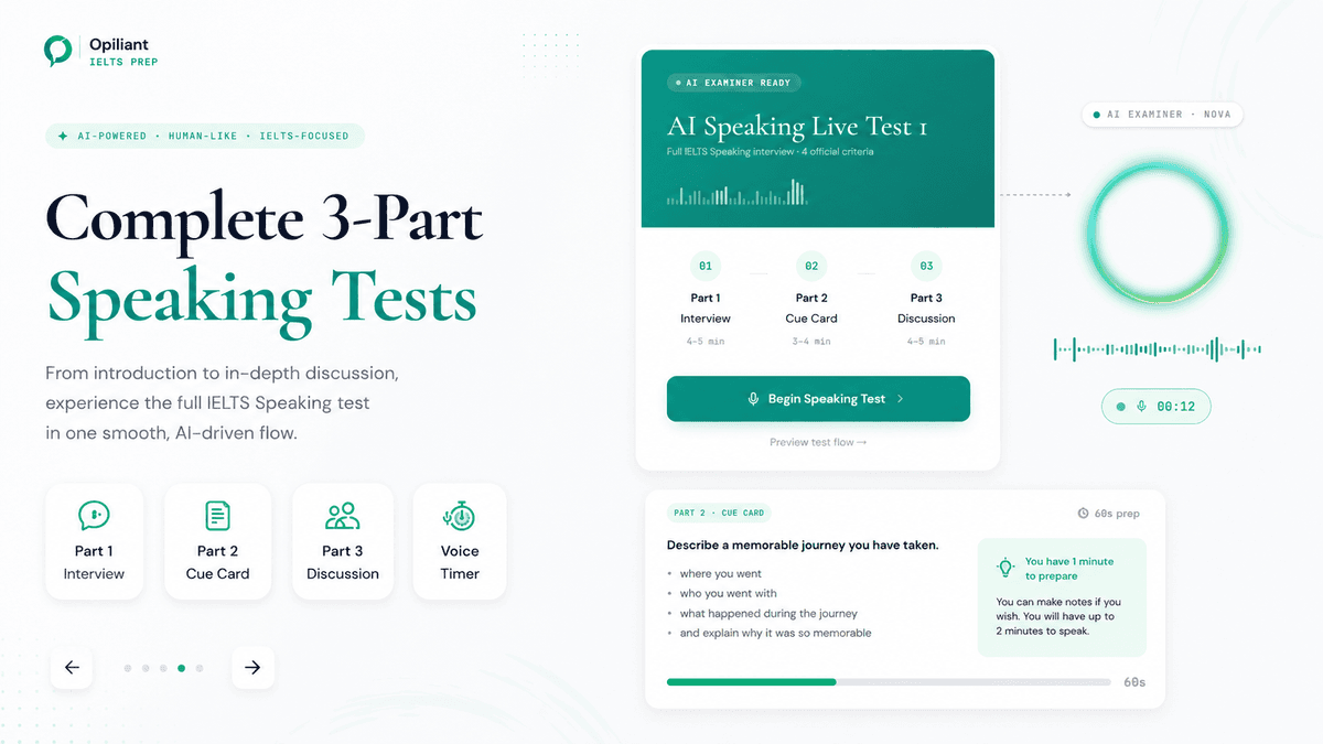 3-part speaking test